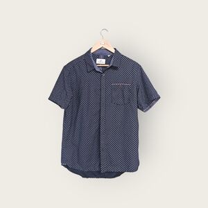 Men's Navy Blue Patterned Shirt